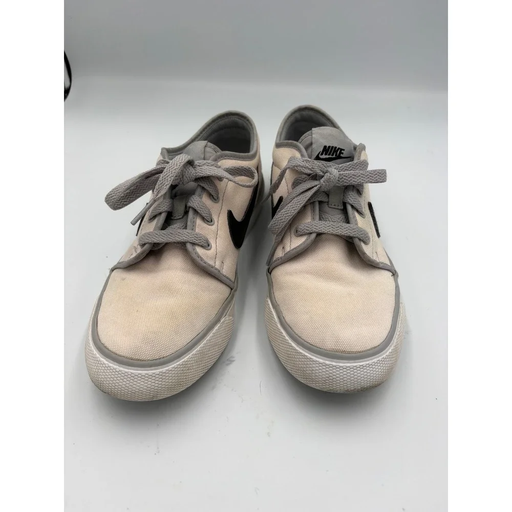 Nike Satire‎ Canvas Skate Shoes Cream Grey 631558-002 Boys Size 5.5Y Mens 5.5